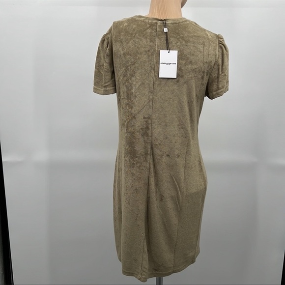 🆕Generation Love Arielle Terry Dress Color
Army Green Ruched Sleeve New NWT - Picture 14 of 15